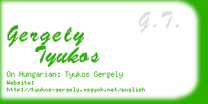 gergely tyukos business card